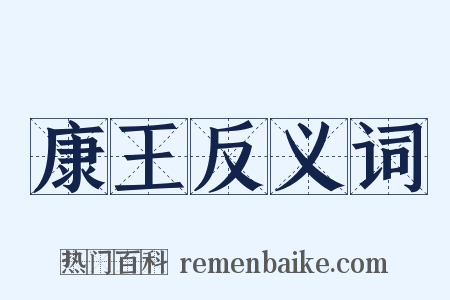 康王反义词是什么意思的图片
